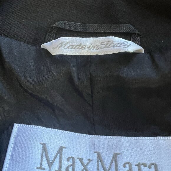 Max Mara Womens 12 Black Blazer Suit Jacket 1 Button -missing left sleeve button - Picture 5 of 9